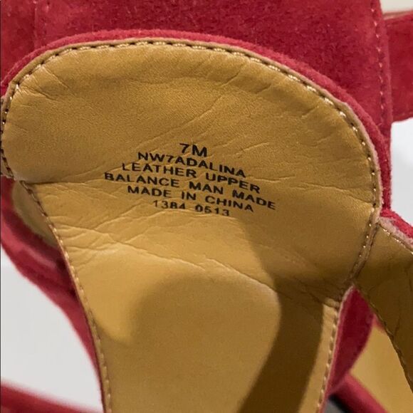 Nine West Red Suede Sandals - Picture 8 of 9